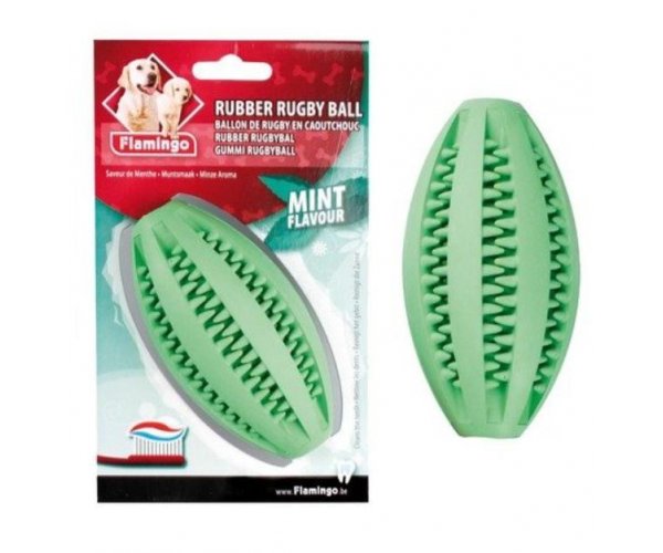 Flamingo Мяч Регби дентал с мятой для собак для собак