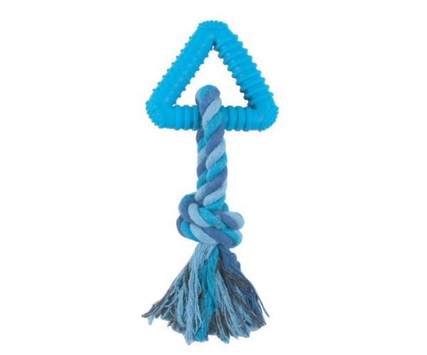 Triol Игрушка для собак "Треугольник с веревкой", 8/16 см для собак