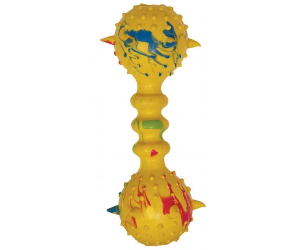 Triol Игрушка "Гантель шипованная с колокольчиком" для собак