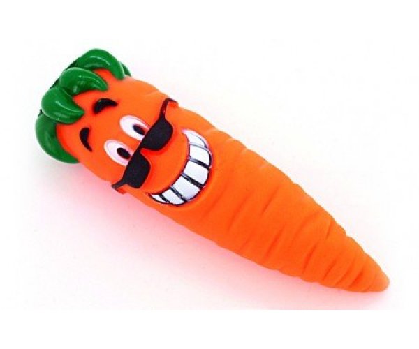 Lilli Pet игрушка с пищалкой "Очумелая морковь" для собак