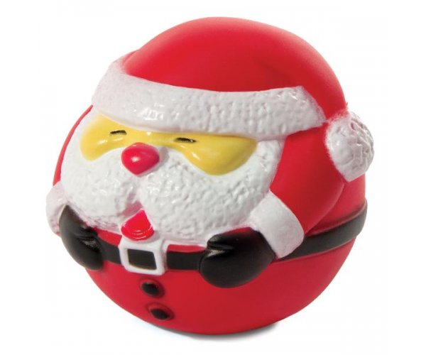 Triol Игрушка для собак "Мяч - Дед Мороз", 7 см для собак