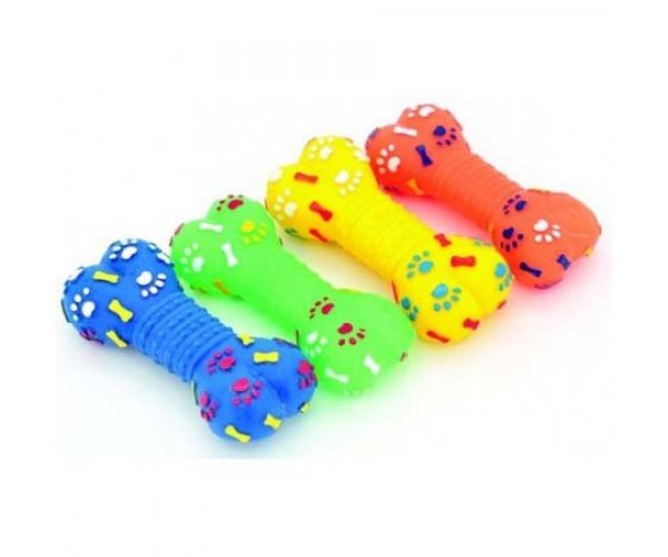 Lilli Pet игрушка с пищалкой "Косточка со следами лап" для собак