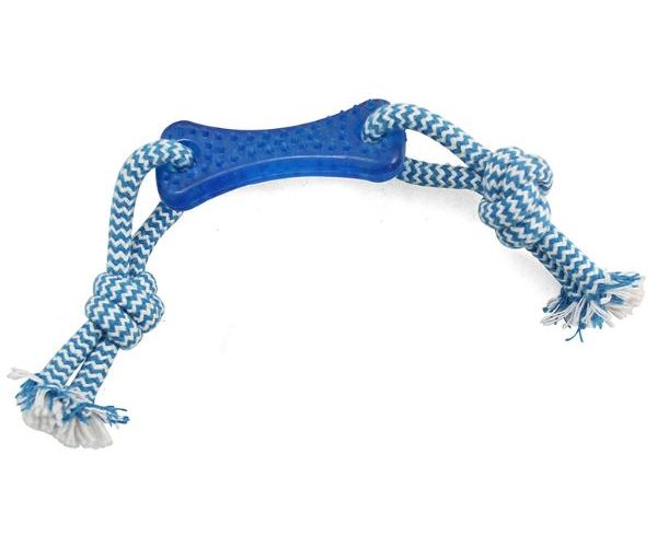 Triol TPR14 Игрушка "Кость с веревкой", 8,5/28 cм для собак