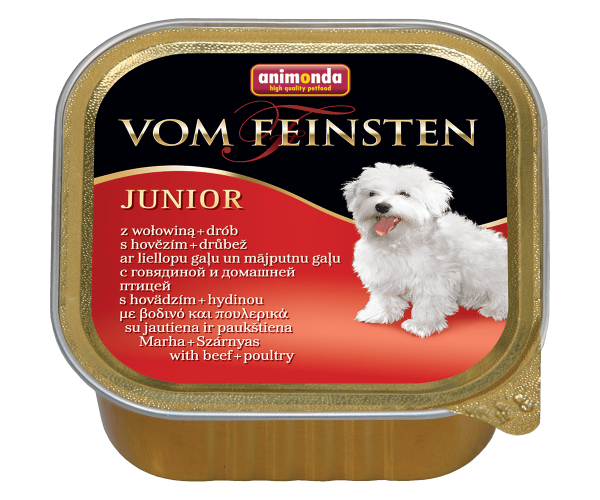 Консервы для щенков Vom Feinsten Junior (Говядина, дом. птица)