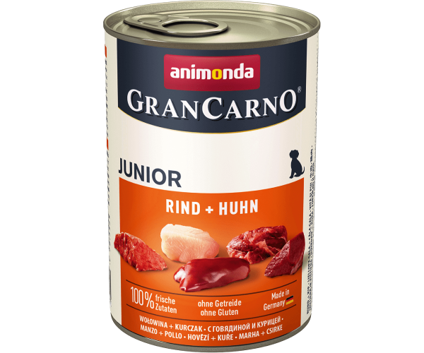 Консервы для собак Gran Carno original Junior (Говядина, курица)