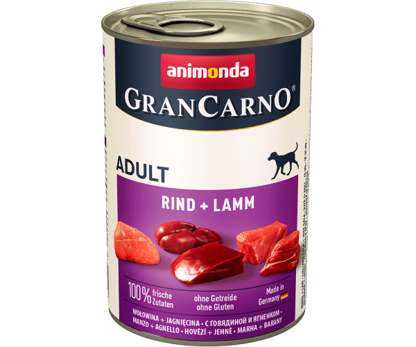 Консервы для собак Gran Carno original Adult (Говядина, ягненок)