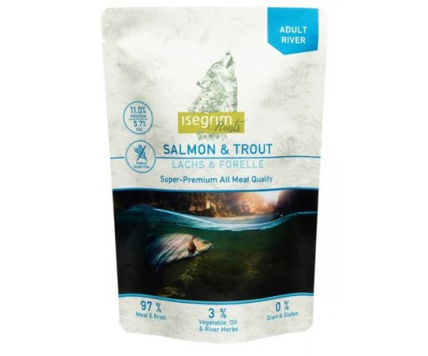 Консервы для собак Isegrim Roots Adult River (лосось + форель)