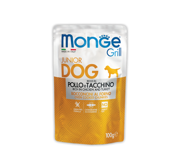 Консервы для собак Monge Grill Puppy&Junior Chicken/Turkey