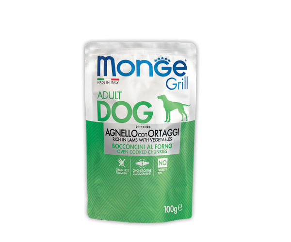 Консервы для собак Monge Grill Pouch Lamb/Veget