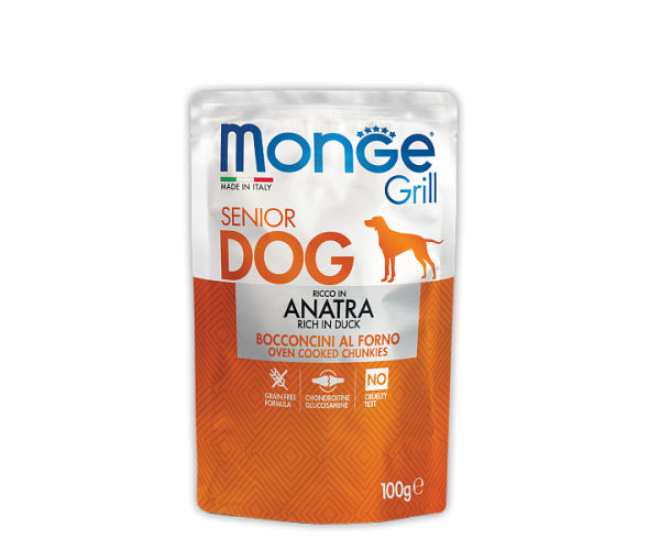 Консервы для собак Monge Grill Senior Dog Anatra