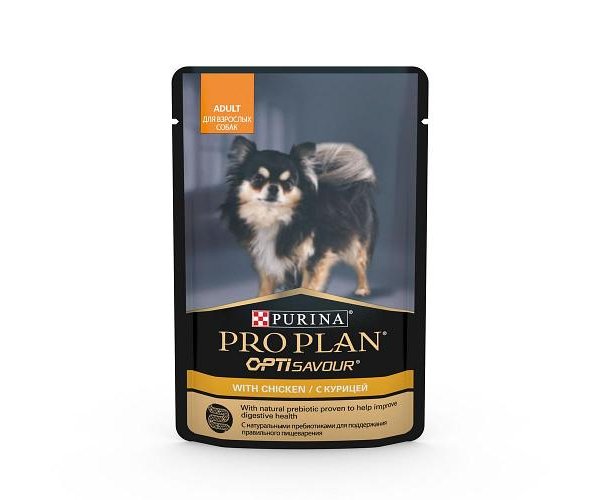 Pro Plan OptiSavour для взрослых собак с курицей в соусе