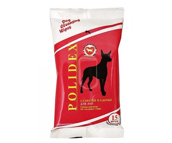 Polidex Влажные салфетки для лап для собак