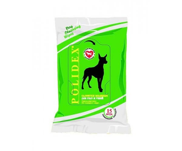 Polidex влажные салфетки для глаз и ушей для собак