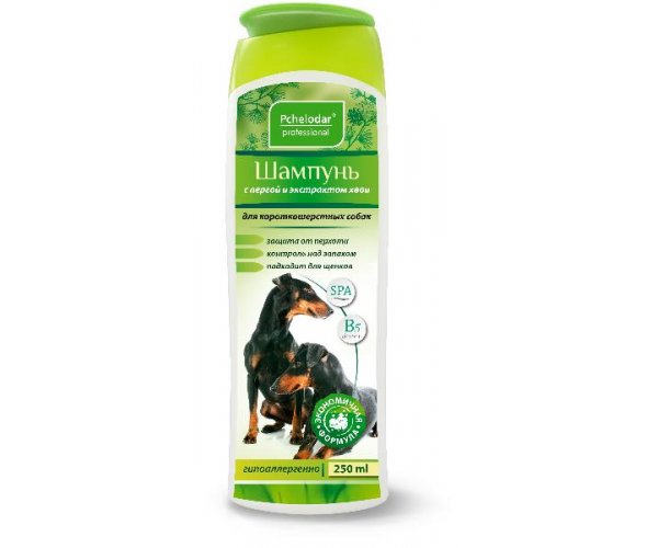 Pchelodar Шампунь с пергой и хвоей для короткошерст. собак для собак
