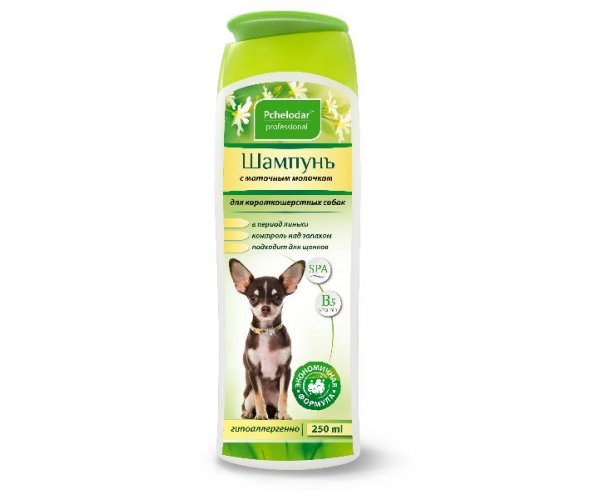 Pchelodar Шампунь с маточным молочком д/короткошерст. собак для собак