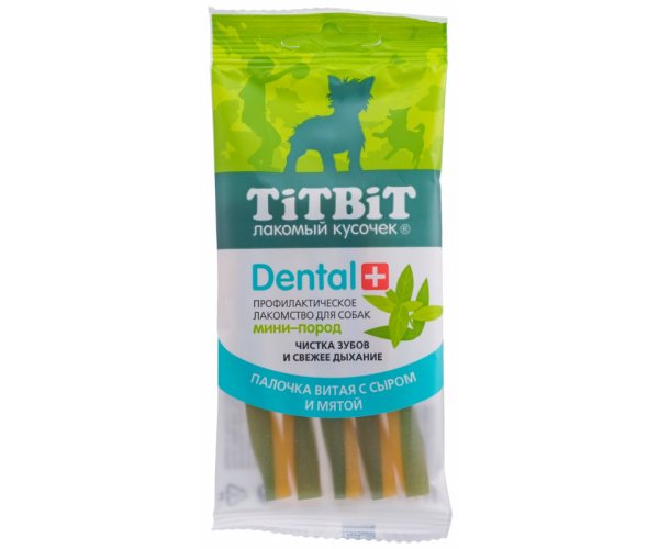 TiTBiT Дентал + "Палочка витая" с сыром для собак