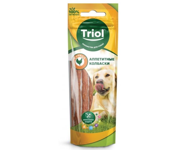Triol Аппетитные колбаски из курицы для собак