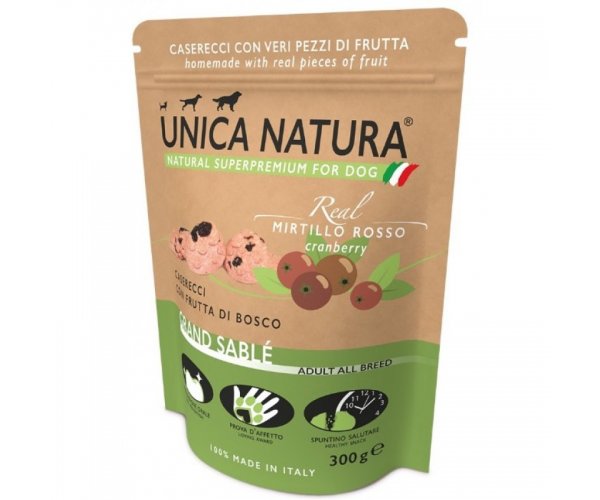 Печенье Unica Natura Real Grand Sable с клюквой для собак