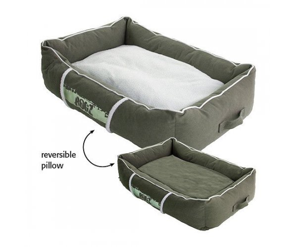 Rogz Лежак Lounge Pod Small Olive/Cream для собак