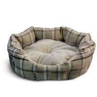 Triol Лежанка овальная "Клетка" бежевая