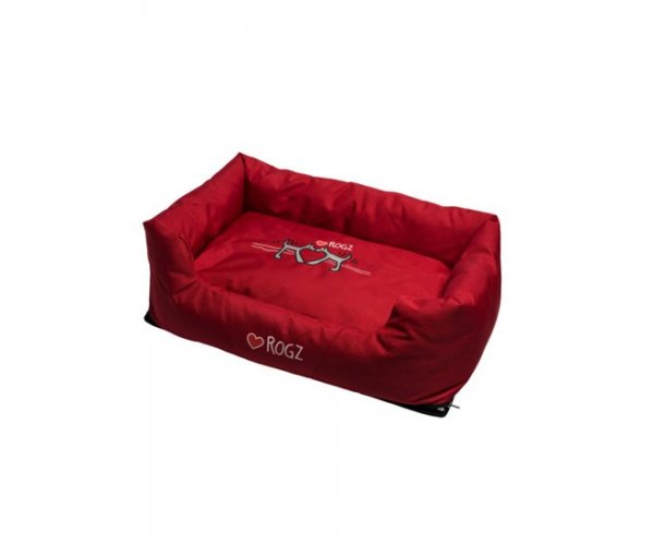 Rogz Лежак с бортиками Spice Pod Flat Red Heart для собак