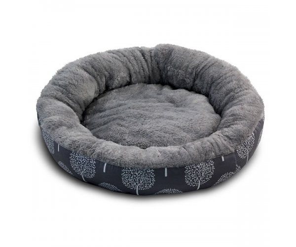 Triol Лежанка круглая "Сказочный лес", серая для собак