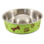 Triol Миска металлическая "Косточка" Slow feed 