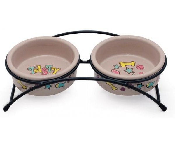 Triol CB12 Миска керамическая на подставке "Лакомка"  для собак