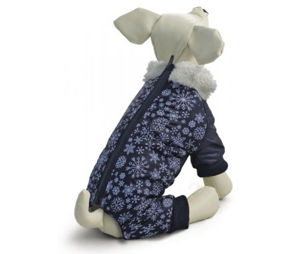 Triol TR108 Комбинезон зимний "Снежинки", синий для собак
