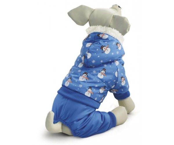 Triol TR111 Комбинезон зимний "Снеговик", голубой для собак