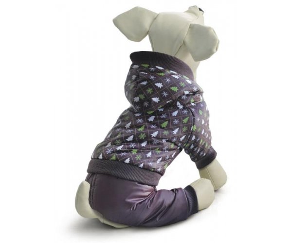 Triol TR110 Комбинезон зимний "Елочка", коричневый для собак