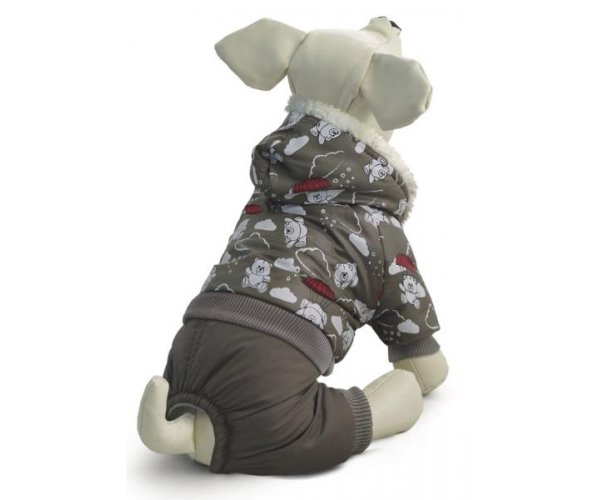 Triol TR112 Комбинезон зимний "Мишки", серый для собак