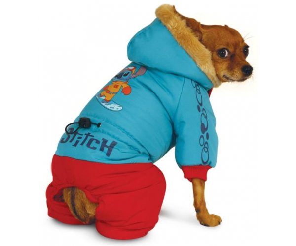 WD1025 Комбинезон зимний Stitch для собак