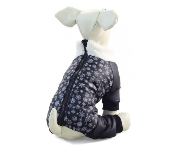 Triol TR86 Комбинезон утепленный "Снежинки", черный для собак