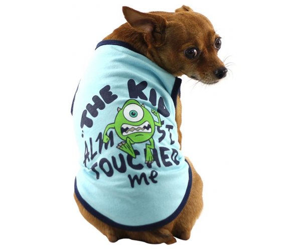 WD1045 Футболка "Monsters", голубая для собак