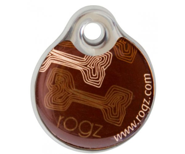 Адресник пластиковый RogZ ID Tag Small Mocha Bone для собак