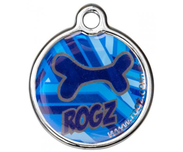 Адресник RogZ ID Tag Large Metal Navy Zen для собак