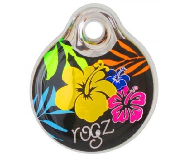 Адресник пластиковый RogZ ID Tag Dayglo Floral для собак