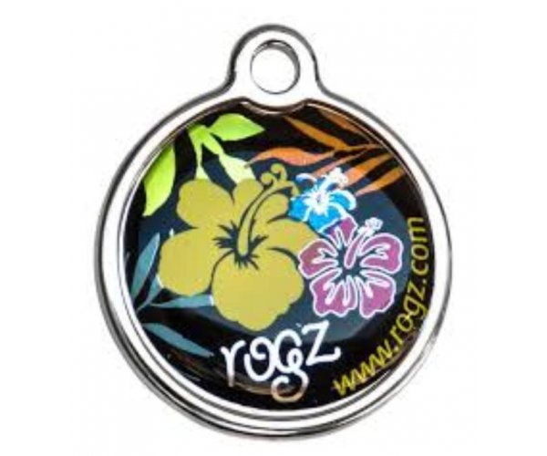 Адресник RogZ ID Tag Large Metal Dyaglo Floral для собак