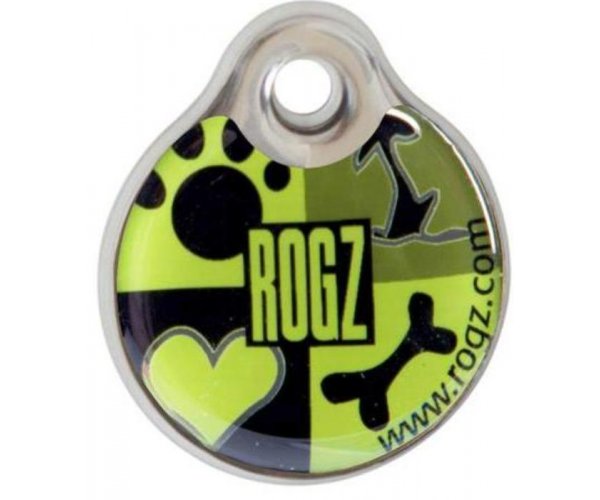 Адресник пластиковый RogZ ID Tag Lime Juice для собак
