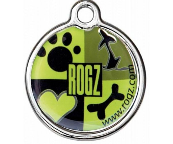 Адресник RogZ ID Tag Large Metal Lime Juice  для собак