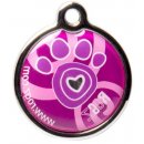 Адресник Rogz ID Tag Metal Pink Paw для собак