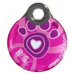 Адресник пластиковый RogZ ID Tag Pink Paw