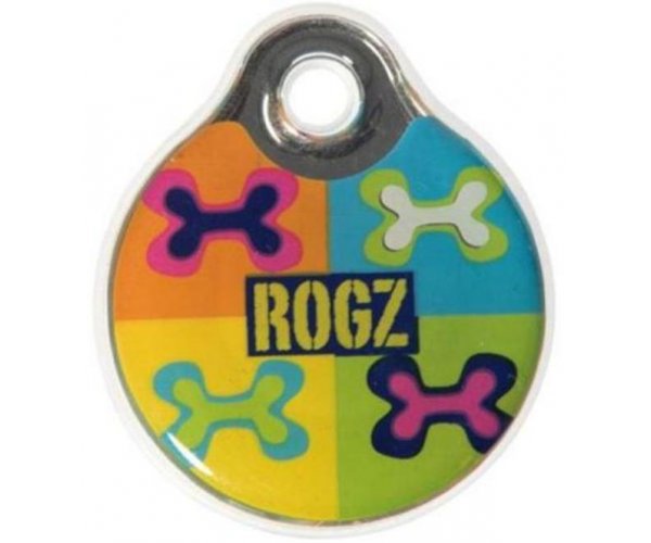 Адресник пластиковый RogZ ID Tag Pop Art Navy для собак