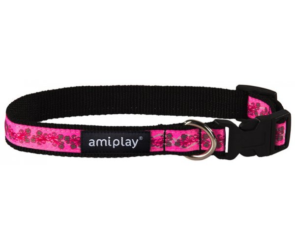 Ошейник регулируемый Amiplay NX S-M (Розовый) для собак