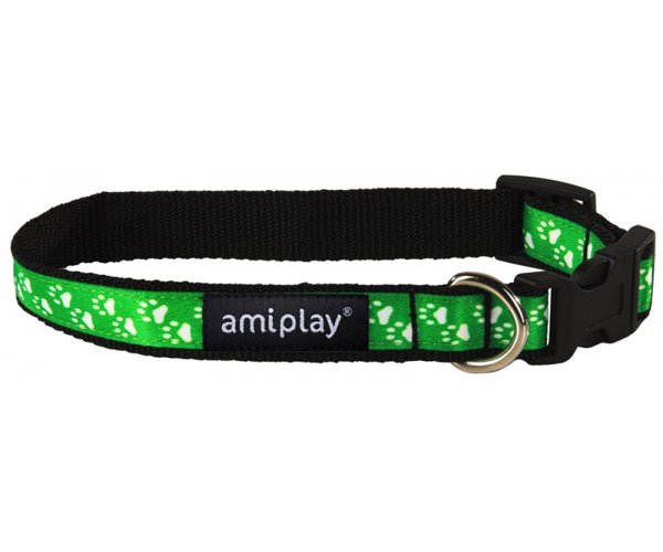 Ошейник регулируемый Amiplay NX S-M (Зеленый) для собак