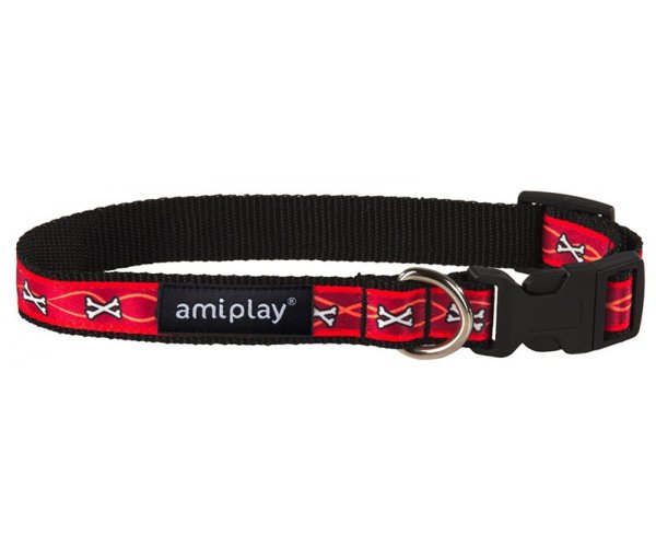 Ошейник регулируемый Amiplay NX S-M (Красный) для собак