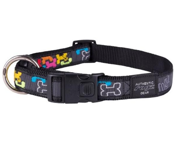 Ошейник Rogz "Fancy Dress" (Multi Bone Black) для собак