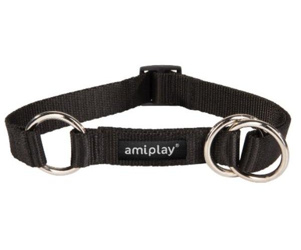 Ошейник-полуудавка AmiPlay Basic (Черный) для собак