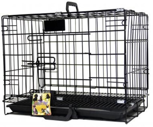 PetsLife Клетка для собаки, черная для собак